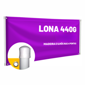 Faixa sob medida Lona   Brilho Madeirinha e Ilhós nas 4 pontas 
