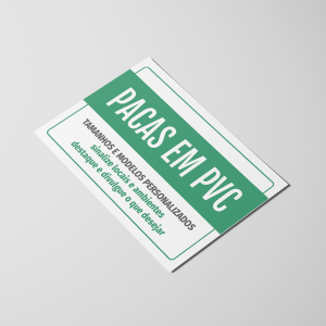 Placa PS Adesivada IMPRESSÃO E ACABAMENTO     