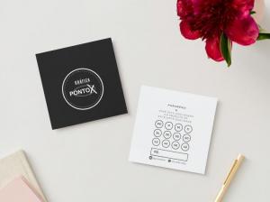 Tag/Etiqueta Couche brilho 250g 43x48mm Frente e Verso   